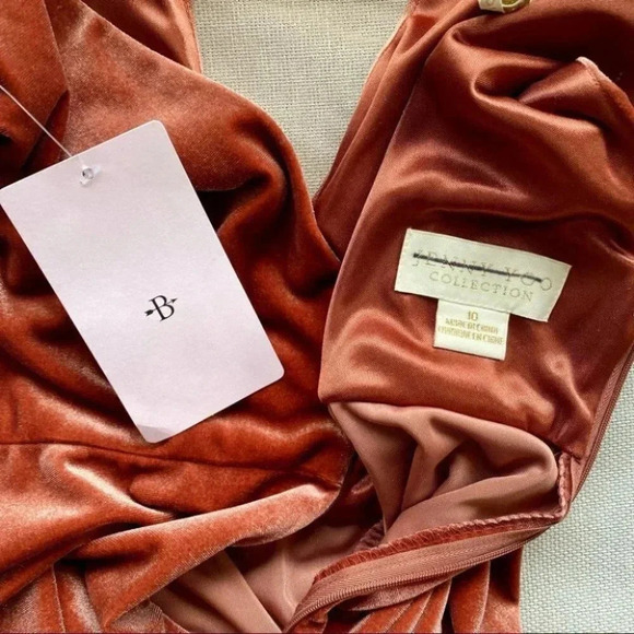 NWT Anthropologie BHLDN Jenny Yoo Logan Velvet Maxi Long Wedding Formal Dress - Picture 12 of 15